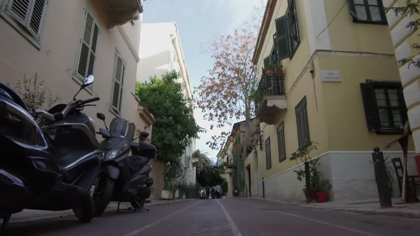 athens greece plaka district walking