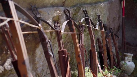 Crossbows. Weapons of medieval knight.