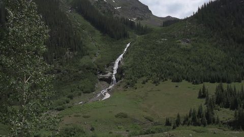 Uncompahgre River Abrams Mountains view from the Engineer Pass Colorado