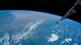 OCTOBER 2017: Planet Earth seen from the International Space Station over the earth, Time Lapse 4K. Images courtesy of NASA Johnson Space Center : http://eol.jsc.nasa.gov