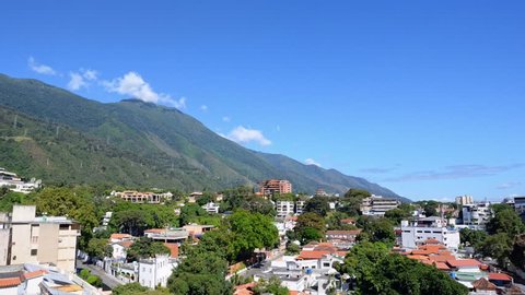 Time-lapse of Caracas city, capital of Venezuela, during a sunny spring day