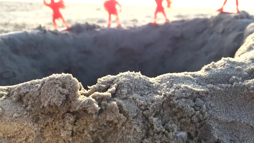 Toy soldiers,  ancient egyptians on beach. Retro vintage.  Soviet Union toys, plastic figures.