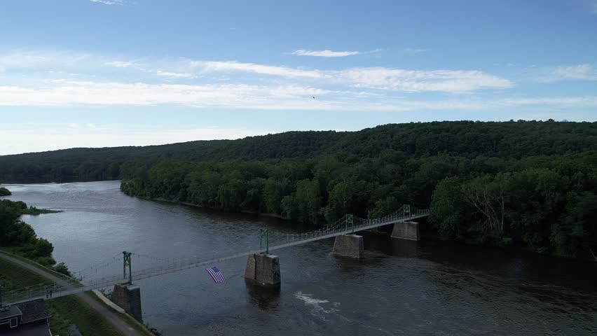 Drone footage from over the Delaware river near new hope PA.

