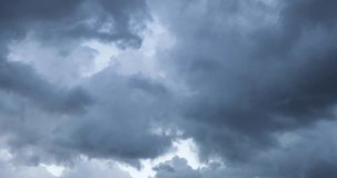 gray clouds moving time lapse video 4k