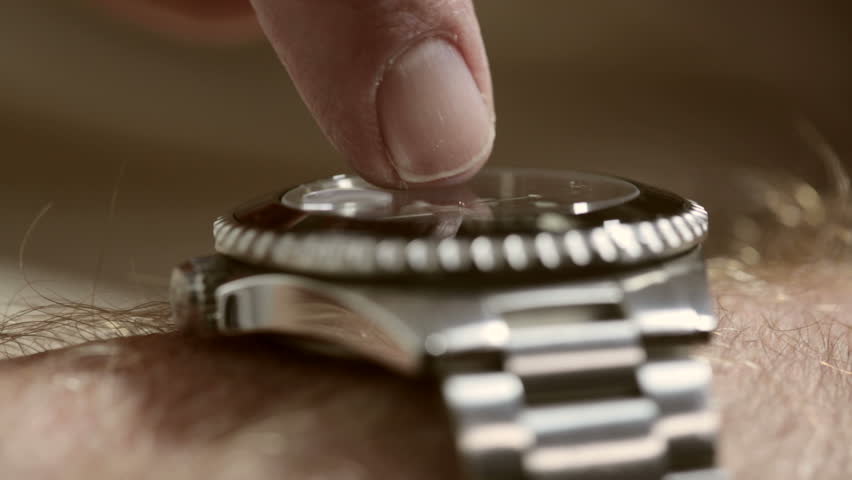 Mans Finger Tapping Watch. Hes Stock Footage Video (100% Royalty-free ...