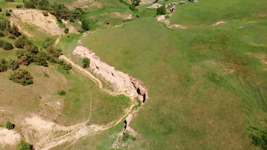 South Dakota Landscape. South Dakota Black HIlls.  Aerial view 