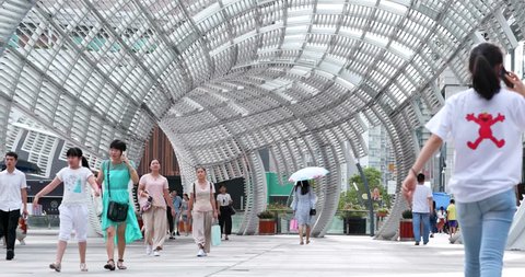 Shenzhen Bay, China, 06 July 2018:- Shopping center in Shenzhen city at outdoor