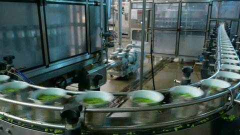 Automatic Line for Processing of Vegetables.Production of Canned Food.Preserving Peas
