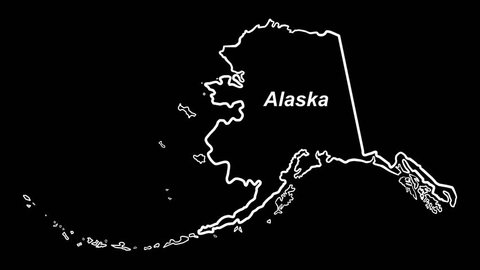 Alaska outline map draws on alpha channel: Time compresses & colorizes nicely.