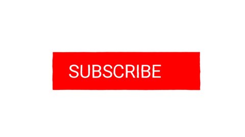 Cool Red Subscribe Button Motion Graphics Stock Footage Video (100% ...