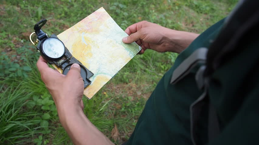 hiking with a compass