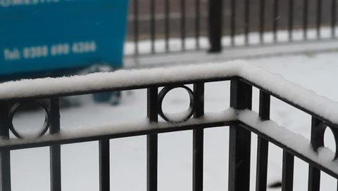 snow rail winter london