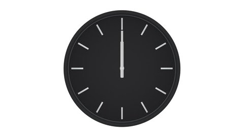 
Elegant black clock without numbers shows passing time.
Loop ready animation of rotating 360 degrees clock hands.
