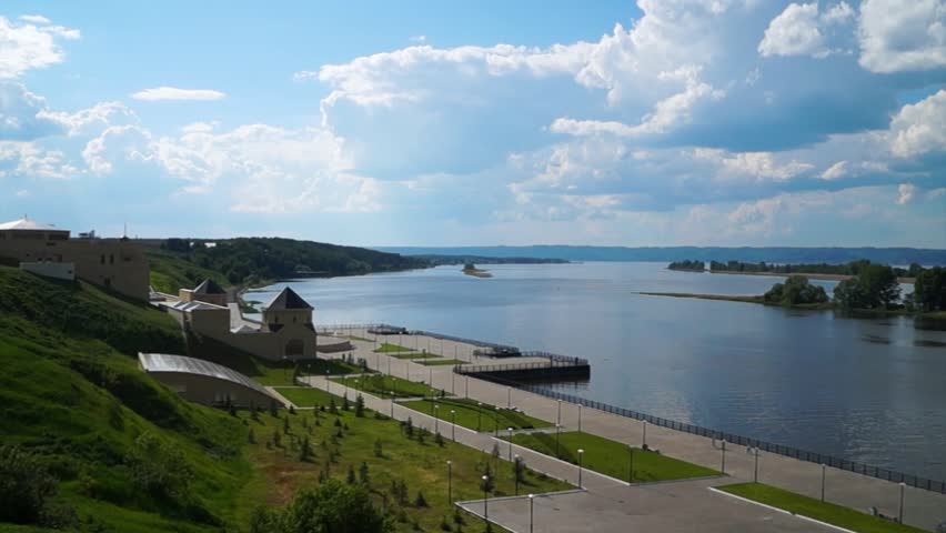 cloudy river view