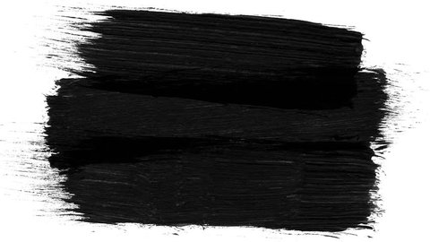 Animation grunge - brush stroke on a white background. Abstract hand - painted element. Grunge brush strokes animation. Ink splash on black background. Underline and border design. Grey and black