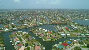 Aerial Marco Island homes waterfront