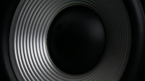 Bass sound speaker closeup at 20000 hz frequency