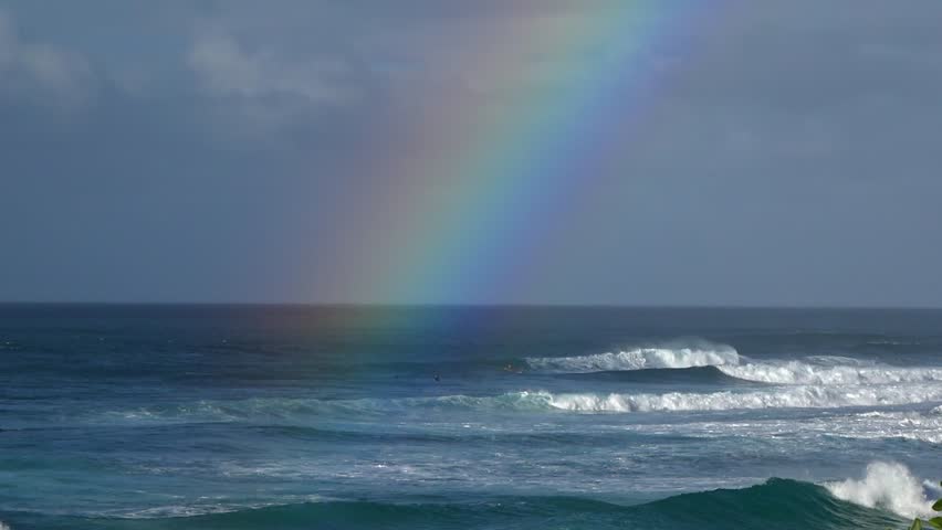 Oahu North Shore Rainbow Over Stock Footage Video (100% Royalty-free ...