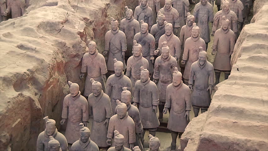 Zoom Out Terracotta Warriors China Stock Footage Video 100 Royalty Free Shutterstock