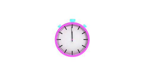 Animated clock. Alpha channel Included.	
