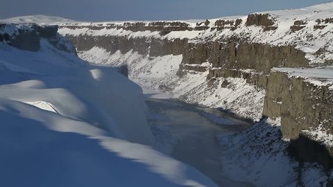 Dettifoss waterfall in Vatnajokull National Park in Northeast Iceland.
Detifoss waterfall - One of the most powerful waterfalls in Europe. Winter landscape