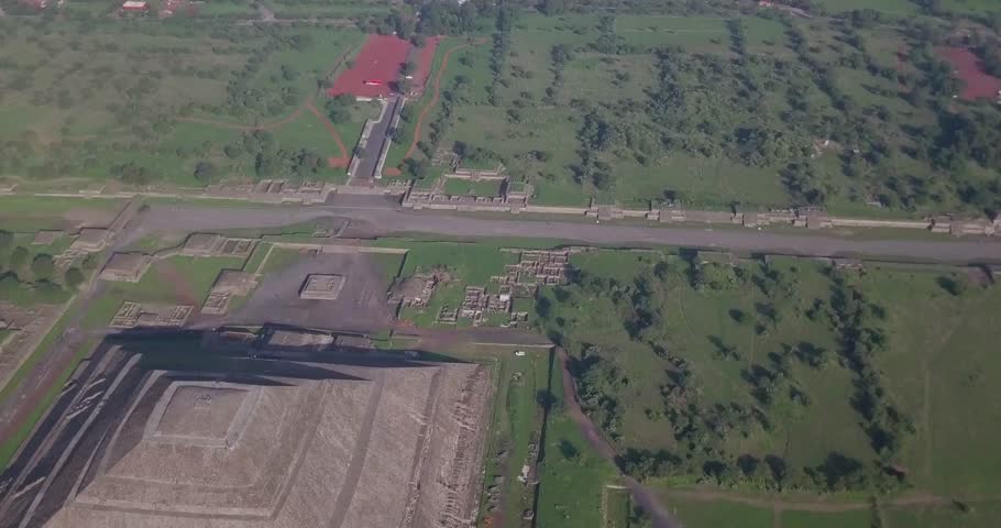 Cinematic Aerial View Of The Pyramids Of Mexico Teotihuacan