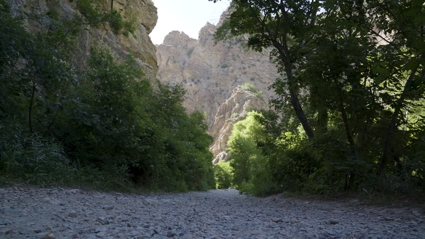 Gravel Mountain Trail on a bright warm summer afternoon up Rocky Canyon in Provo, UT.