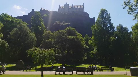 A view of Edinburgh Castle during sunny afternoon.