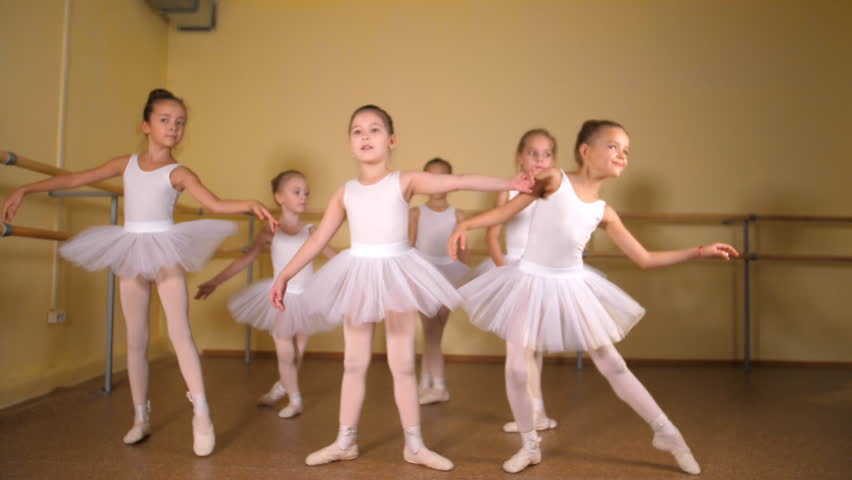 Little Ballerinas in White Suits Stock Footage Video (100% Royalty-free ...