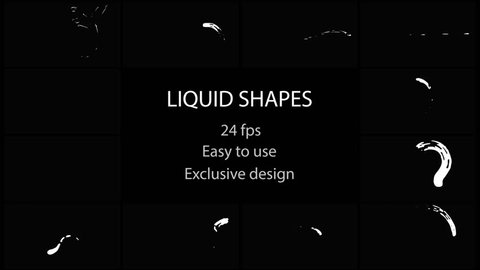 Liquid Shapes Pack. Hand drawn and frame by frame animated. Just drop elements to your project. Easy to customize with your favorite software. Alpha channel included. More elements in our portfolio