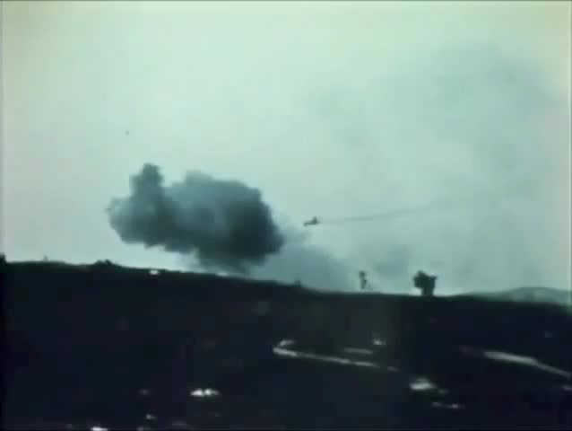 CIRCA 1968 - US Marines launch an air attack in Vietnam.