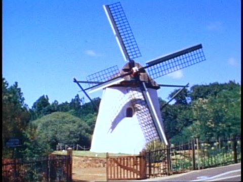 CAPE TOWN, SOUTH AFRICA, 1982, Stellenbosch, Dutch style windmill