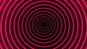 4K RED Neon ELLIPSE Tunnel V1, Looped Video