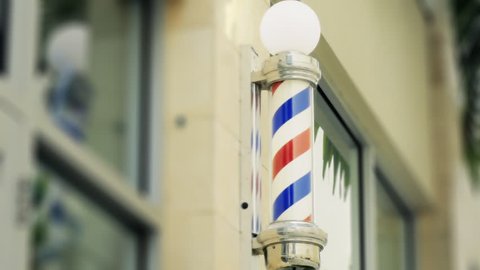 Classic barbershop barber pole spinning loop 