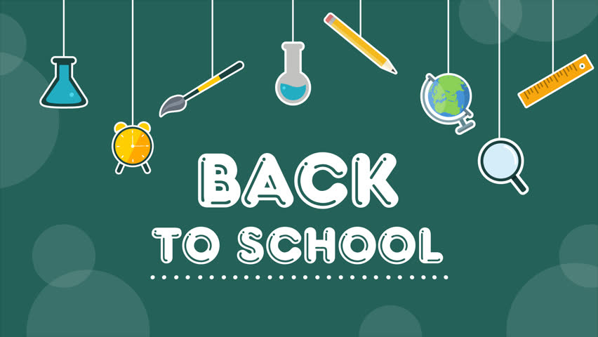 Back To School Cartoon Background Footage Collection