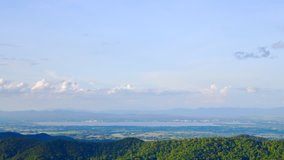 4K Time lapse video of Kwan Phayao top view, Thailand.