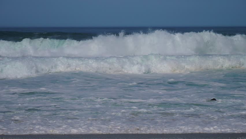 Crashing waves at Big Sur, California.