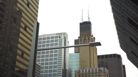 Willis tower in cold day in Chicago