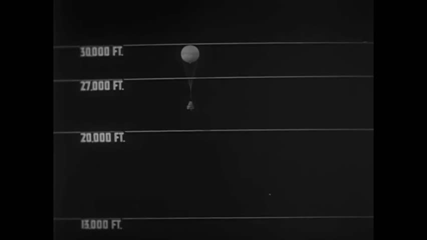 CIRCA 1945 - A diagram is used to explain how the battery of a Japanese paper balloon bomb works.