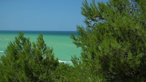 Amazing sea view near Pescara, Abruzzo, Italy. Video in 4k format