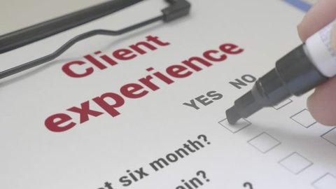 Client experience questionnaire