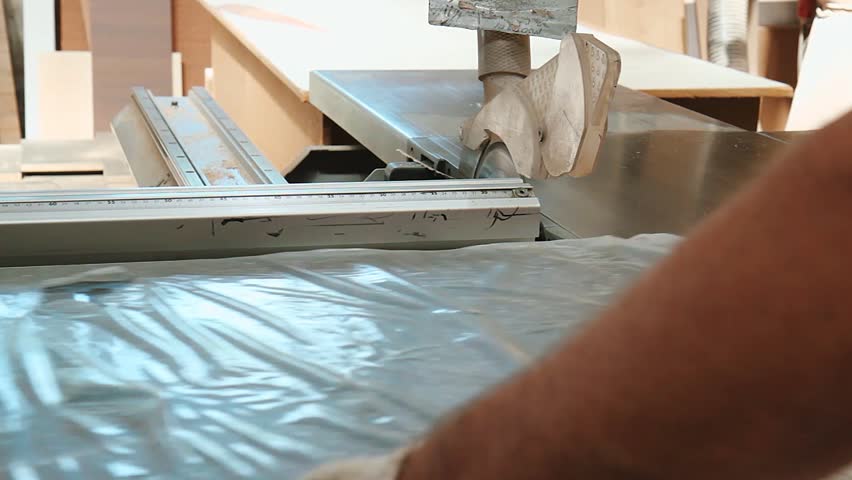 Manufacturing of furniture from plywood. Professional cutting of plywood, a Technology Video by parasolia