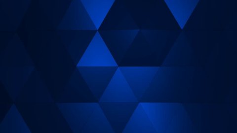 Loopable Abstract Blue Low Poly 3D surface as CG background. Soft Polygonal Geometric Low Poly motion background of shifting Red Orange polygons. 4K Fullhd seamless loop background render V1