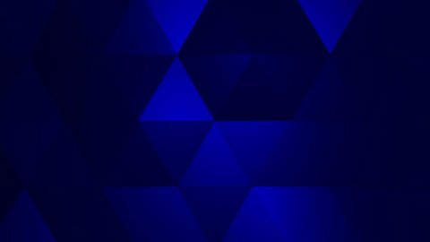 Loopable Abstract Blue Low Poly 3D surface as CG background. Soft Polygonal Geometric Low Poly motion background of shifting Red Orange polygons. 4K Fullhd seamless loop background render V1