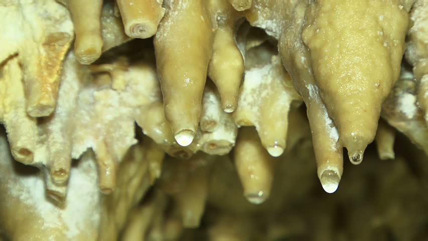 Wonders of nature. Inside, the deep and ancient caves. Two frames.