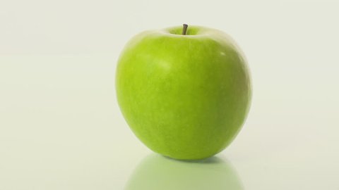 Stop motion green apple