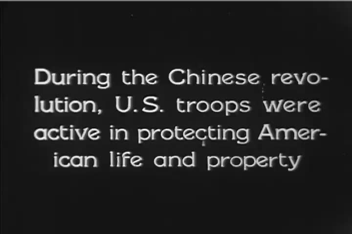 CIRCA 1920s - During the Chinese Revolution, U.S. troops were active in protecting American life and property