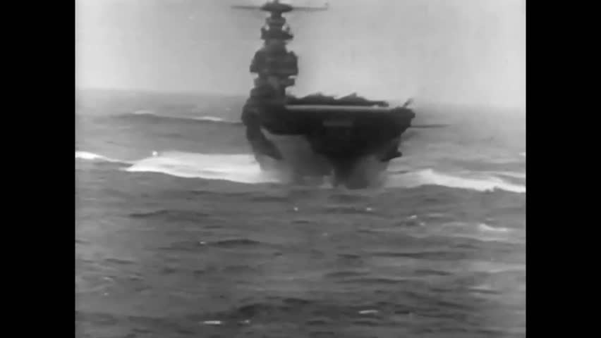 CIRCA 1942 - Colonel Doolittle commands a task force on an aircraft carrier bound for Tokyo (narrated in 1953).