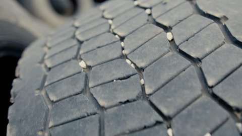 Close-up on a car tire