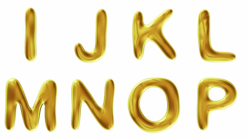 I m gold. O Oil Alphabet